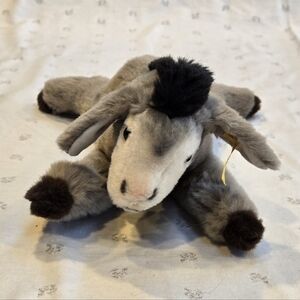 Steiff Plush Gray and Black Donkey Stuffed Animal